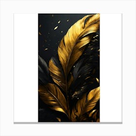 Golden Feathers Canvas Print