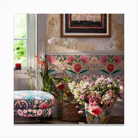 Room With Flowers Canvas Print