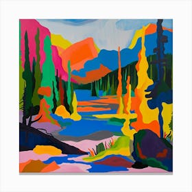 Colourful Abstract Jasper National Park Canada 2 Canvas Print