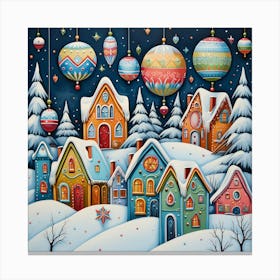 Fairy Christmas Village 4 Canvas Print