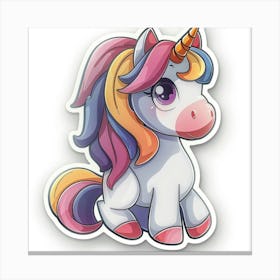 Unicorn Sticker 42 Canvas Print