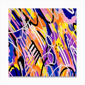 Funky Details Abstract Painting Canvas Print