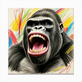 Gorilla Drawing 2 Canvas Print