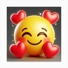 Happy Emoji Canvas Print