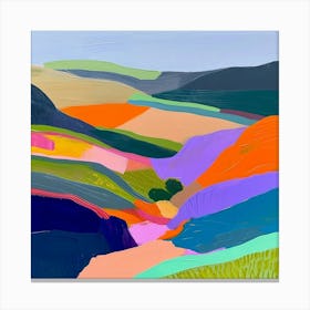 Colourful Abstract Yorkshire Dales National Park England 3 Canvas Print