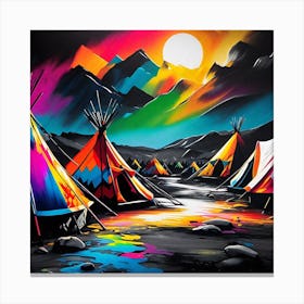 Teepees 1 Canvas Print