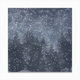 Snow Falling In The Forest 1 Canvas Print