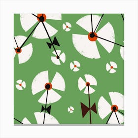 Wild Dandelion Green Canvas Print
