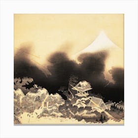 Storm In The Mountains, Katsushika Hokusai Canvas Print