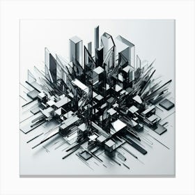 Abstract Cityscape 4 Canvas Print