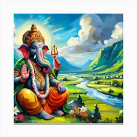 Ganesha Painting Canvas Print