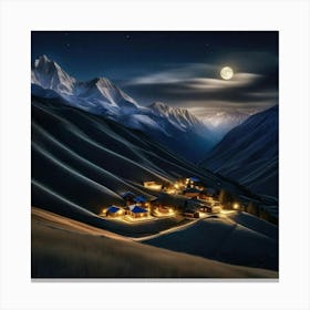 Night In The Mountains 1 Canvas Print