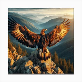 Eagle In Flight 6 Canvas Print