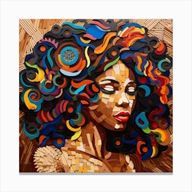 African Woman With Afro 4 Canvas Print