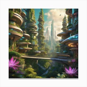 A.I. Blends with nature 2 Canvas Print