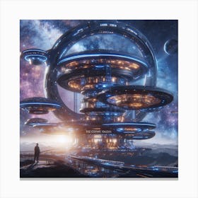 Futuristic City 88 Canvas Print