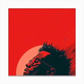 Music Album Cover Red Canvas Print