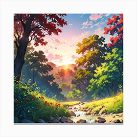 Landscape Painting Canvas Print