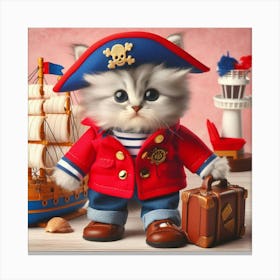 Pirate Kitten Canvas Print
