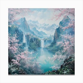 Oneeline42 Beautiful Horizon Revealing A Magical Valley With 2 Canvas Print