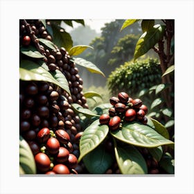 Coffee Beans On The Tree 13 Canvas Print