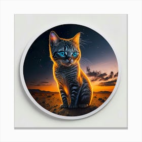 Cat Colored Sky (119) Canvas Print