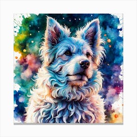 Dog Watercolor Painting Canvas Print