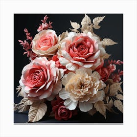 Paper Roses Canvas Print