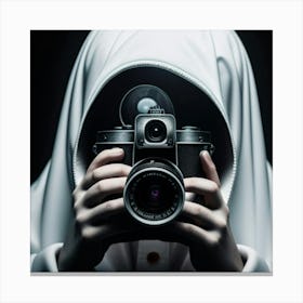 Nun With A Camera Canvas Print