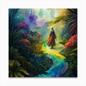 Man In The Forest Canvas Print