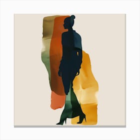 Silhouette Of A Woman 12 Canvas Print