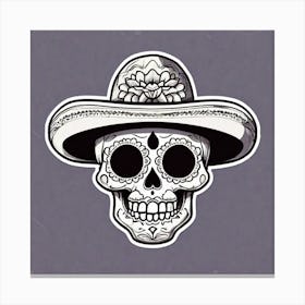 Day Of The Dead Skull 35 Canvas Print