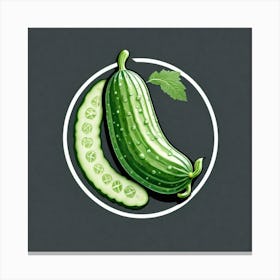 Cucumber And Leaf Canvas Print