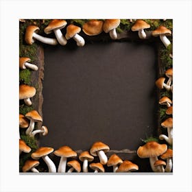 Frame With Mushrooms 1 Canvas Print