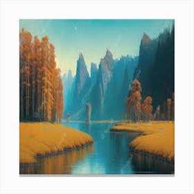 Landscape Painting Canvas Print