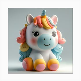 Unicorn 3d Model 19 Canvas Print