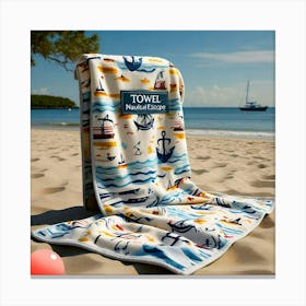 Towel design Nautical escape Canvas Print