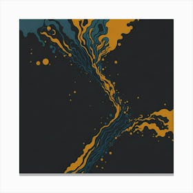 Abstract Liquid Paint Dynamic Canvas Print