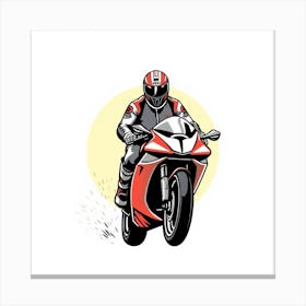 Motorcycle Rider Canvas Print