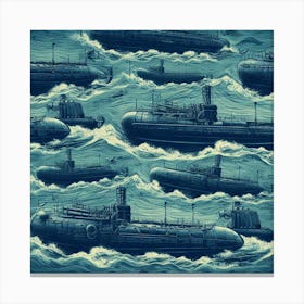 Submarines In The Sea Canvas Print