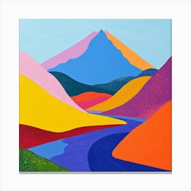 Colourful Abstract Fuji Hakone Izu National Park Japan 1 Canvas Print