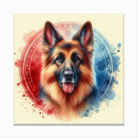 Watercolor German Shepherd 2 Canvas Print