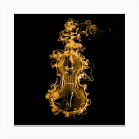 Violin In Flames Canvas Print