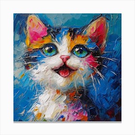 Kitty Painting Canvas Print