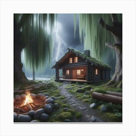 Cabin In The Woods Canvas Print