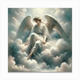 Angel In The Clouds Art Print Canvas Print