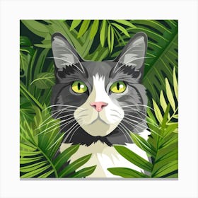 Cat In The Jungle 20 Canvas Print