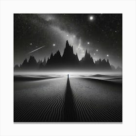 Lone Figure In The Desert Canvas Print