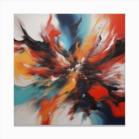 Abstract Painting red Canvas Print