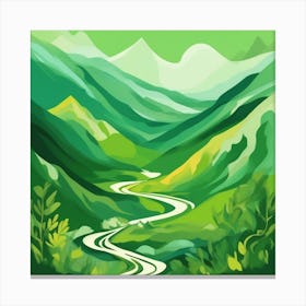 Green Mountain Hike Canvas Print